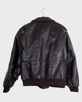 Take flight in style with our premium vintage 80s 90s Skott leather flight jacket. Made with the finest quality brown leather, this jacket is perfect for those looking to add some timeless style to their wardrobe.