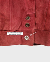 Are you a fan of 90s fashion? Look no further than our DEADSTOCK Vintage 90s burgundy leather jacket! Lined for warmth and style, this jacket is a must-have for any 90s enthusiast. Grab it now before it's gone for good!