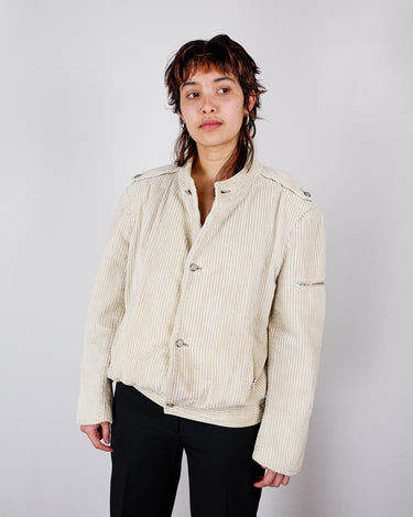 Vintage 80s ERHARD SCHUTLZ cream corduroy jacket | M-L