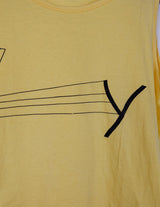80s vintage yellow sleeveless cotton top.
