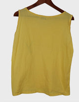 80s vintage yellow sleeveless cotton top.