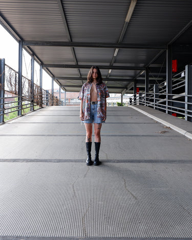 Vintage 90s crazy pattern shirt | M-L