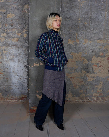 Get ready for spring in style with our Vintage 80s 90s Multicolor Harrington Jacket!