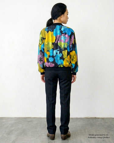 Vintage 90s colorful lightweight bomber jacket | M