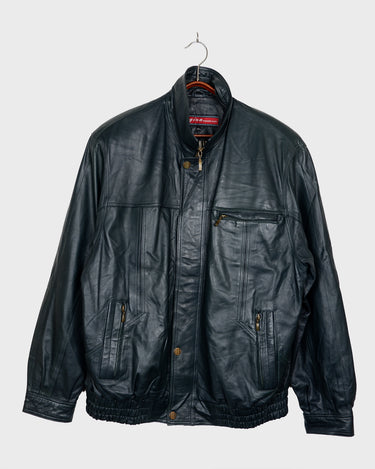 green vintage bomber jacket with golden buttons