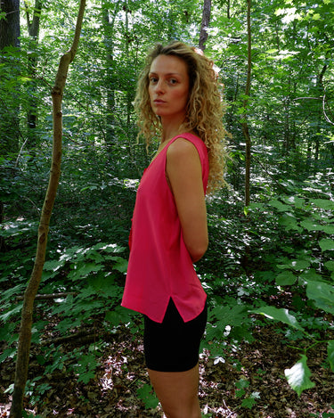 Vintage 90s pink silk top | S-L