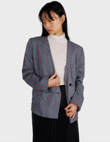 Treat yourself to a totally radical 80s blazer (thin) ! This striped piece has all the vintage vibe of the era, plus some unmistakable shoulder pads for that extra edge.