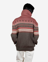 a woman is wearing a cardigan.