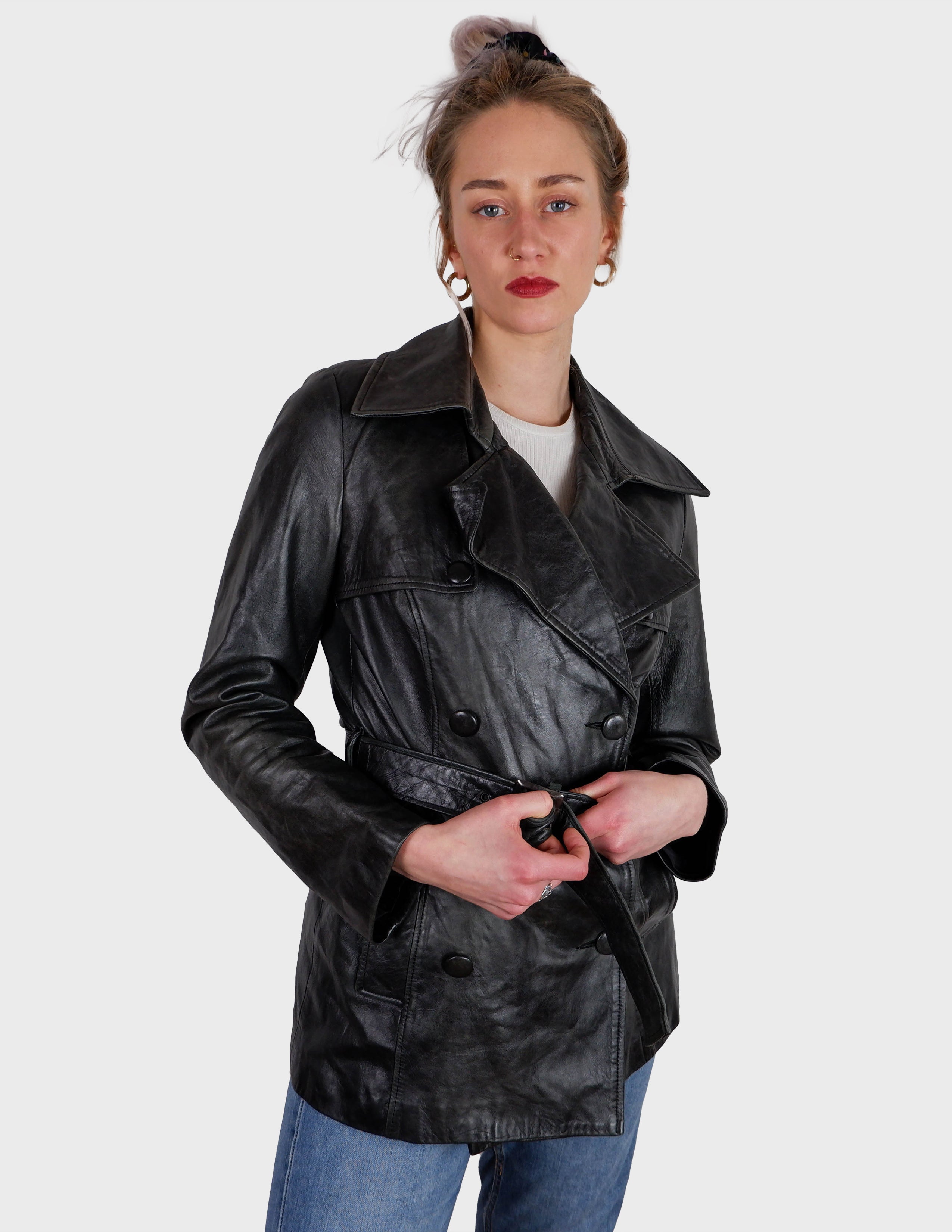 Dior Women's 80s Edgy Vintage Cropped Leather Jacket