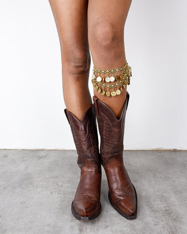 Premium Vintage SENDRA cowboy boots | dark brown leather | Goodyear welted | western pattern | Size 39-40