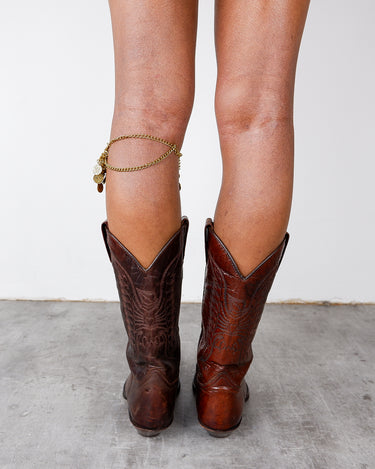 Premium Vintage SENDRA cowboy boots | dark brown leather | Goodyear welted | western pattern | Size 39-40