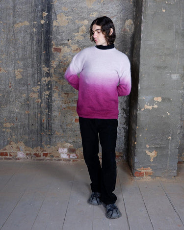 Wrap yourself in a hug with this vintage 90s cozy pink ombre colored sweater. Perfect for M - L sizes, this piece adds a pop of unique color to your wardrobe. Sweater weather, anyone?