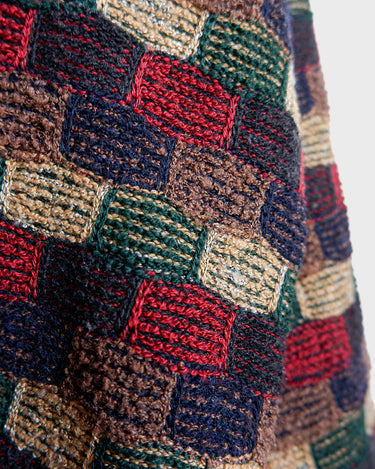 Vintage 80s TESITORE multi color block pattern sweater | S-L