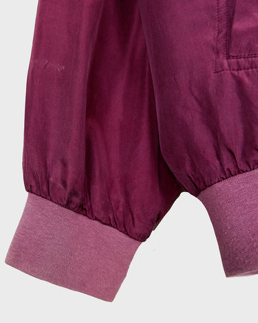 Vintage 80s burgundy / berry bomber silk jacket | S