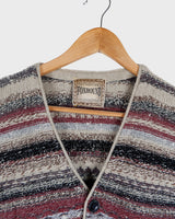 Layer up your look with this classic vintage wool vest! This 80s / 90s boho vest will add a splash of color to any outfit. 