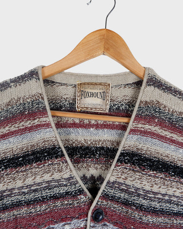 Layer up your look with this classic vintage wool vest! This 80s / 90s boho vest will add a splash of color to any outfit. 