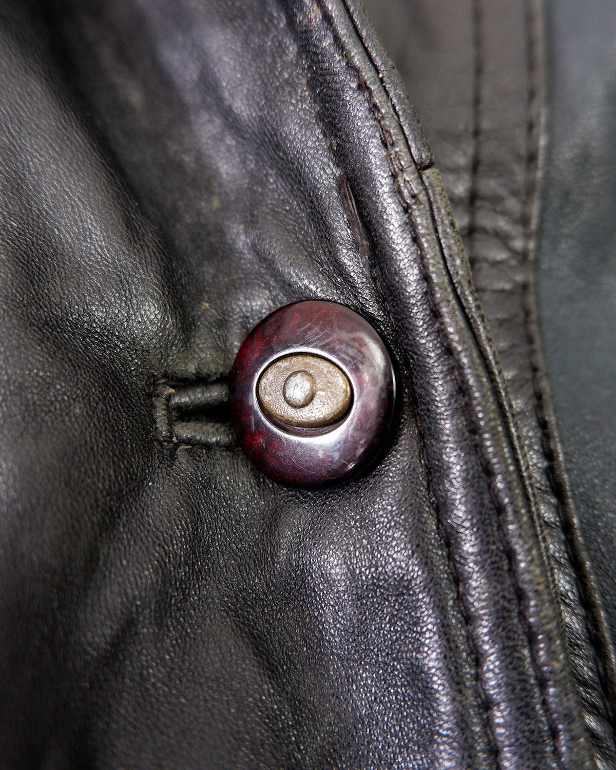 Vintage 80s buttery soft leather batwing fit jacket with shoulder