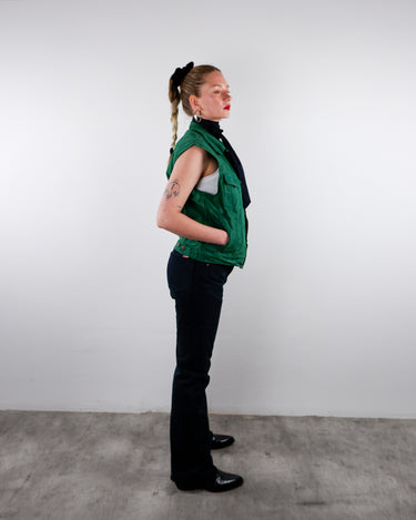 Vintage 80s 90s green BIG STAR cotton vest | M-L