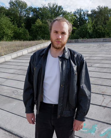 Vintage 80s 90s black BERTO LUCCI bomber leather jacket | L-XL