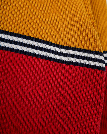 Y2k WALBUSCH colorful color blocking half zip sweater | L-XL