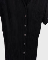 Capture the sleek vibes of the 90s in this black ripped elastic dress! The ripped and elastic material will hug your body in all the right places. You can even customize your look with the option to tie it up at the back. Wear this 90s dream with confidence! Let's gooo!