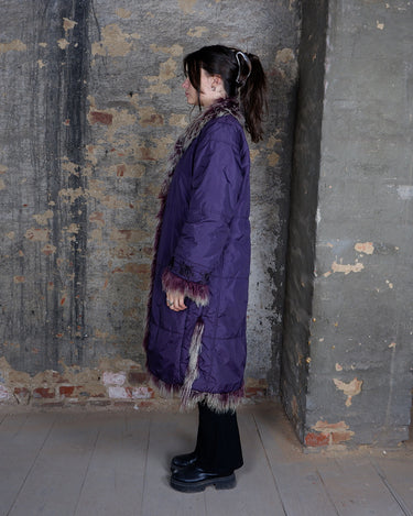 Vintage purple afghan lightweight coat (perfect for autumn/spring) | M-L