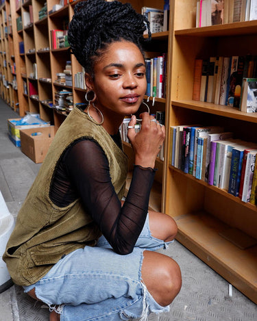 Vintage 90s green corduroy warm lined zipper vest | S