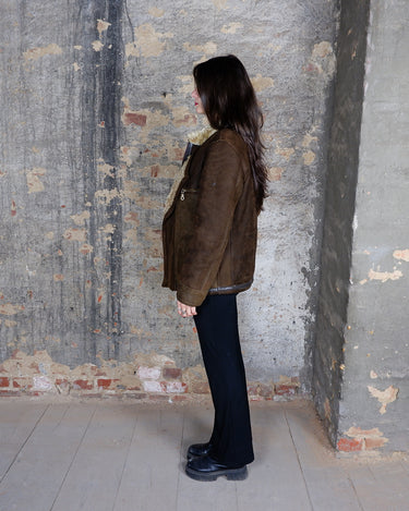 Vintage 80s brown shearling jacket (super warm!) | M-L