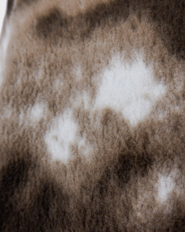 Vintage 90s thin brown fleece jacket with wolf print | M-L