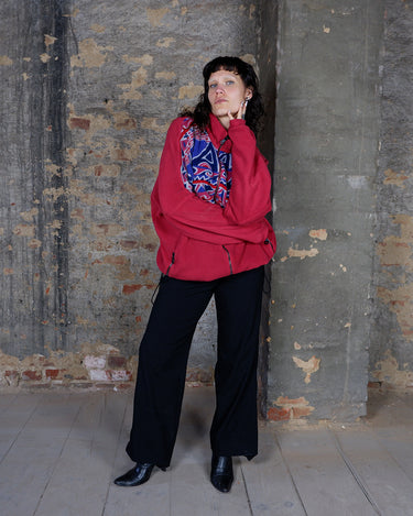 Vintage 80s 90s SALEWA red and blue POLARTEC full zip fleece jacket (oversized fit) | XL