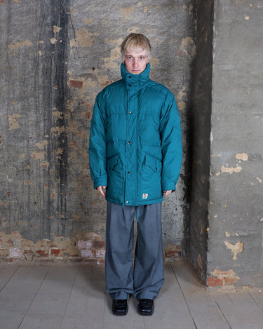 Vintage 80s 90s ELHO petrol /turquoise down short coat | M-L