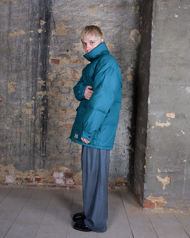 Vintage 80s 90s ELHO petrol /turquoise down short coat | M-L