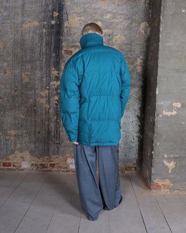 Vintage 80s 90s ELHO petrol /turquoise down short coat | M-L