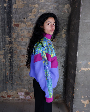 Vintage 80s 90s MAUNA KEA HAWAII colorful half zip fleece | S-L
