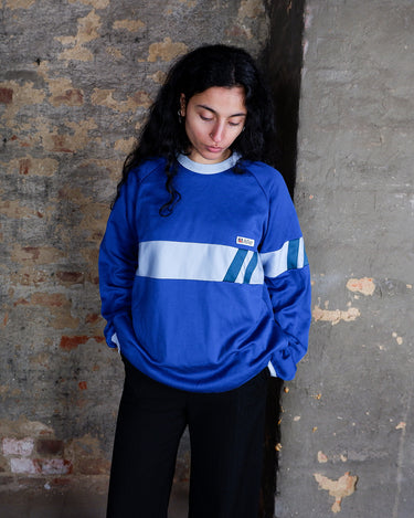 Vintage 90s SAMAR Blue color block sweatshirt | M-L