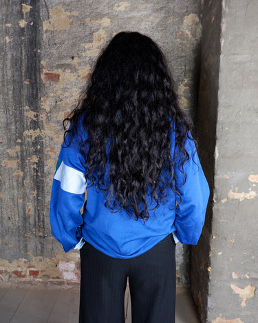 Vintage 90s SAMAR Blue color block sweatshirt | M-L