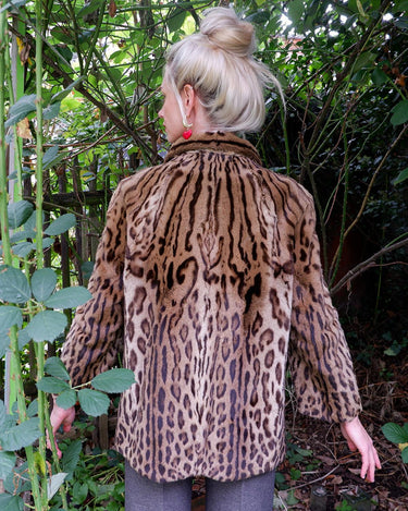 Go wild with our Premium Vintage 70s leo optic fur jacket! This real fur coat is perfect for autum / early winter. Embrace your wild side and add a touch of luxury to your wardrobe! Let's gooo!