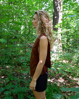 This isn’t just a vest – it’s a vibe. Red-brown, bold paisley, and a touch of boho attitude make it anything but basic. Lightweight and easy to throw on, it’s the kind of piece that does the talking for you. Wear it loud, wear it your way.