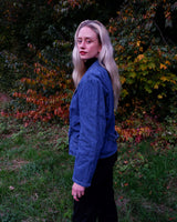 Indulge in your love for denim with this vintage 80s two rows blazer in classic blue. A must-have for any denim enthusiast, this jacket is a timeless addition to your wardrobe.