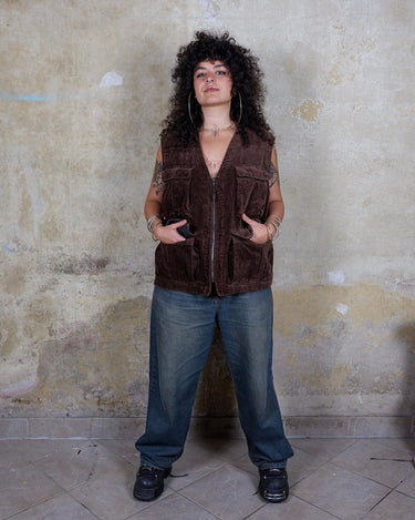 Premium Vintage 90s Marlboro Classic brown cotton workwear vest | L - XL