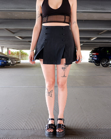 Y2k black mini skirt | M