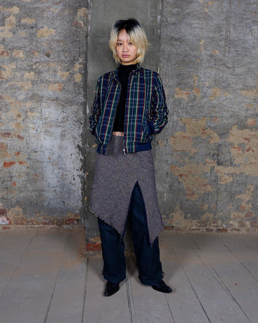 Get ready for spring in style with our Vintage 80s 90s Multicolor Harrington Jacket!