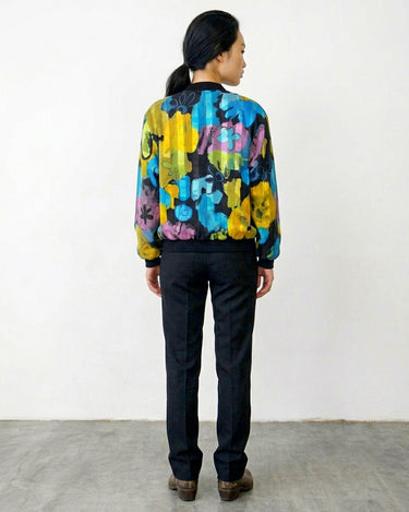 Vintage 90s colorful lightweight bomber jacket | M