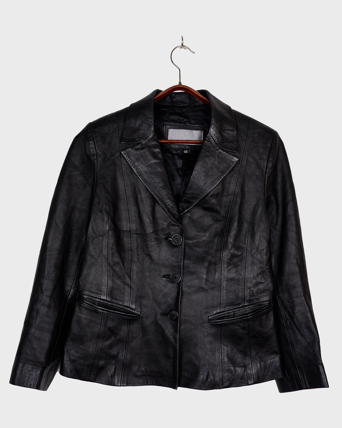 【美品が安い！】 90s Leather jacket (black) CHERISHTHELABEL Women's Retro Vintage Leather Jacket, Black