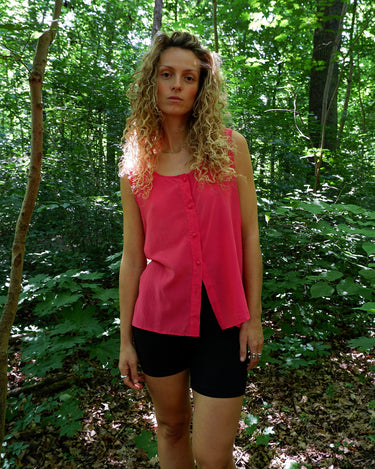 Vintage 90s pink silk top | S-L