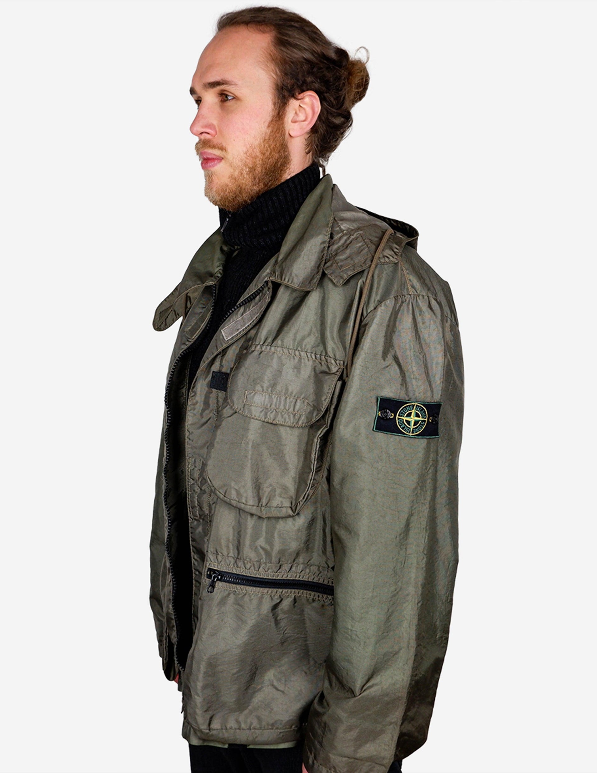 True vintage stone island 1995 spalmatura shimmer jacket | XL 